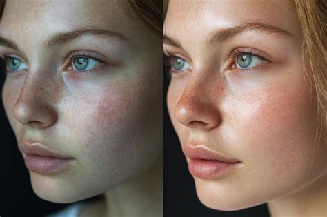 Before and after image with texture overlay applied