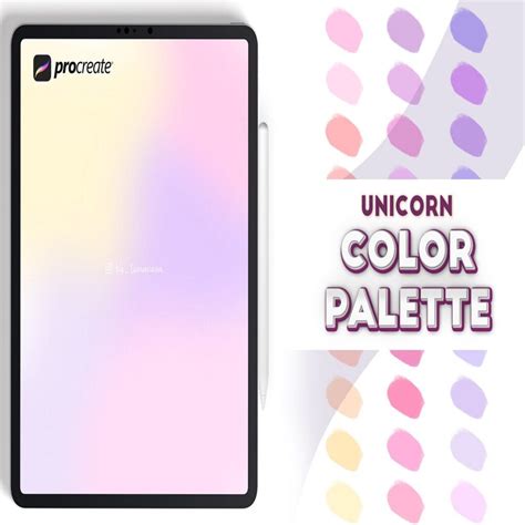 Procreate canvas with imported unicorn SVG