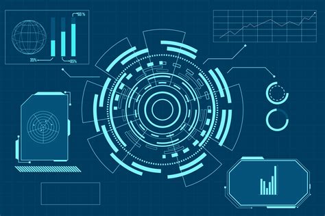 A futuristic hologram interface