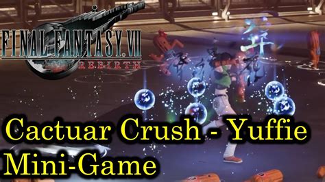 Screenshot of Yuffie in a Cactuar Crush minigame