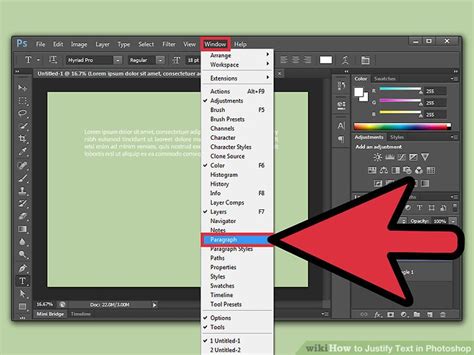 Justify All example in Photoshop