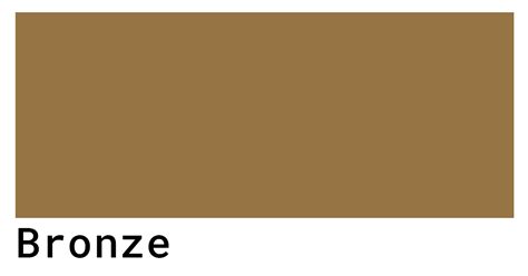 Bronze color swatch with CMYK values