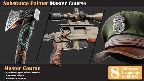 Project examples from a Substance Painter course
