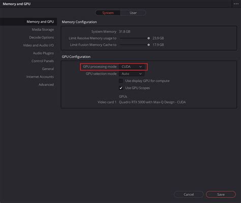 DaVinci Resolve Studio GPU Acceleration Diagram