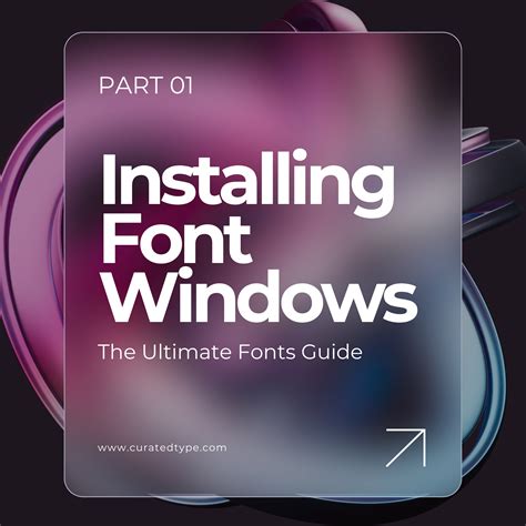 Font installation window on a PC