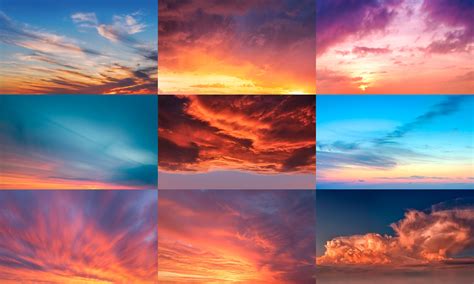 Photoshop Sky Replacement gallery with various sky options