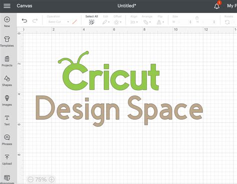 Cricut Design Space shapes icon and circle guide