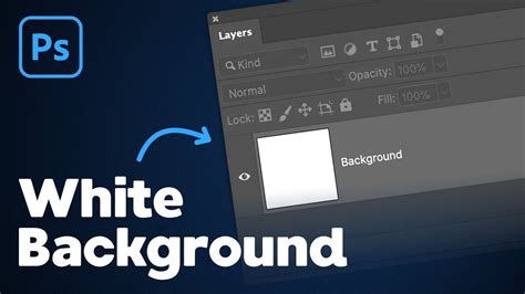 Photoshop showing a solid white rectangle layer above a background image