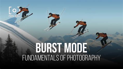 Photographer using a camera in burst mode to capture a sequence of action shots