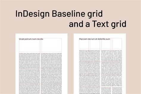 Adobe InDesign showing Baseline Grid settings