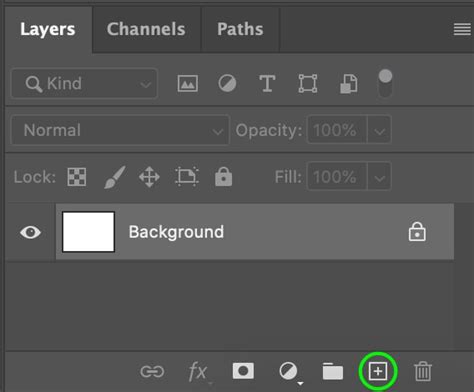 Photoshop Create New Layer Button