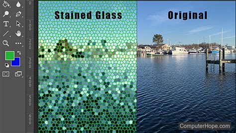 Photoshop Stained Glass filter settings dialog