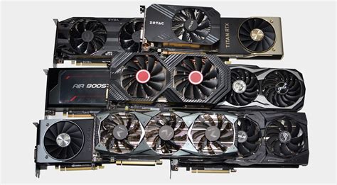 A collage of different graphics cards