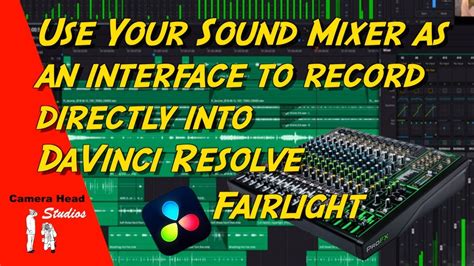 DaVinci Resolve audio mixer interface
