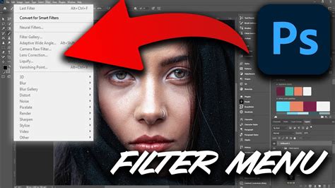Screenshot of Photoshop's Filter menu showing 