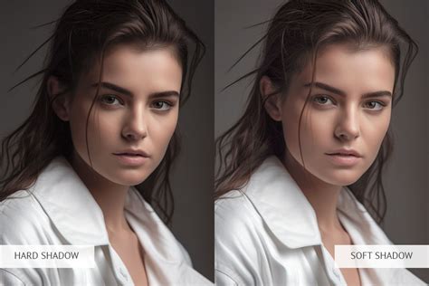 Split image showing a hard-edged shadow on one side and a soft-edged shadow on the other