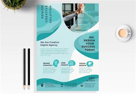 Example of a printed flyer showing vibrant colors