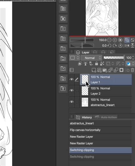 Clip to Layer Below Feature in Clip Studio Paint