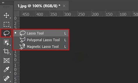 Close-up of a face being selected with the Lasso Tool in Photoshop