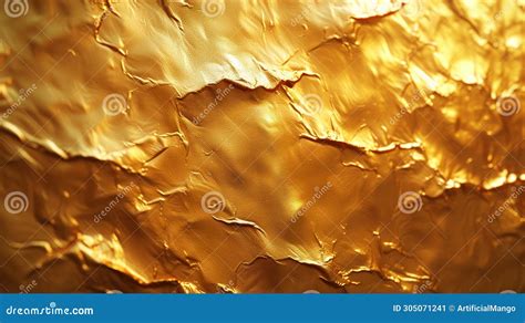 A close-up of metallic gold paint texture