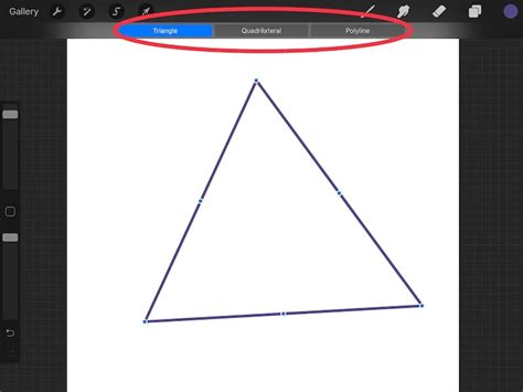 Illustration showing the process of drawing and filling a base shape in Procreate