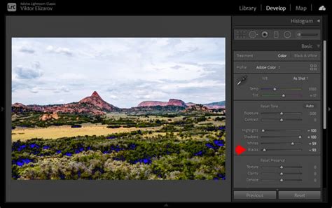 Lightroom White and Black Point Adjustment