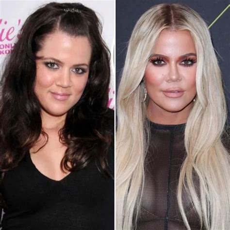 Before and after comparison of a Khloe Kardashian photo, highlighting editing