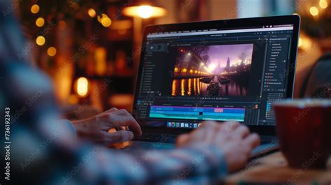 A person editing a photo on a laptop