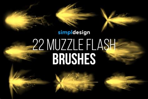 Photoshop drawing of muzzle flash components