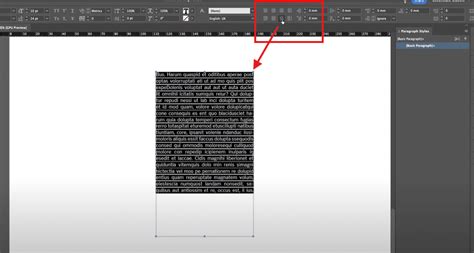 An InDesign page with content centered, demonstrating the Re-center rule when the page is enlarged.