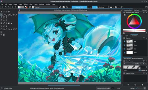 Digital art software interface