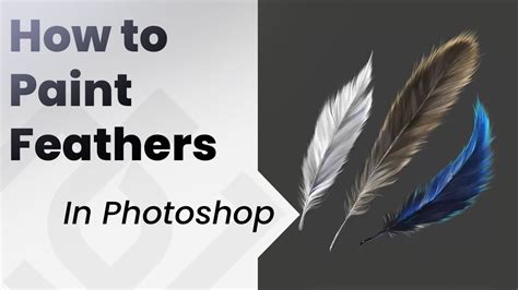 Close-up of digitally painted feathers in Photoshop