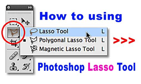 Screenshot of Photoshop's Lasso Tool in action