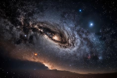 Night sky with stars and Milky Way