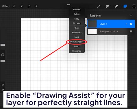 Procreate shape editor with square