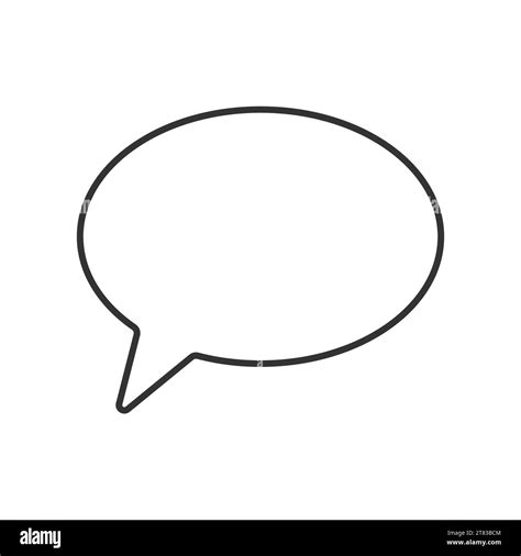 Speech bubble shape with fill and outline