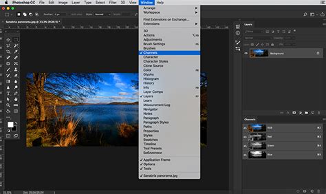 Photoshop Channels Palette Example