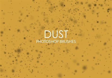 Photoshop canvas demonstrating the application of a dust particle brush effect over a photograph