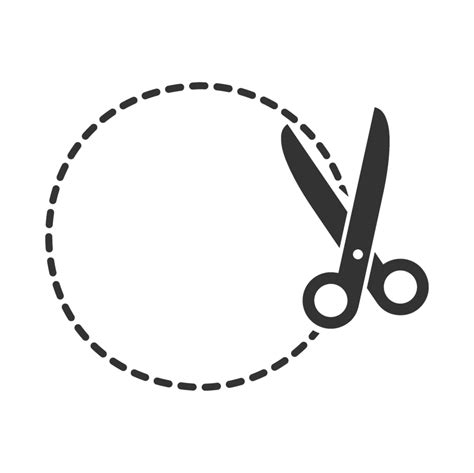 Illustrator showing the Scissors Tool cutting a circle