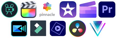 Collage of various photo editing software logos