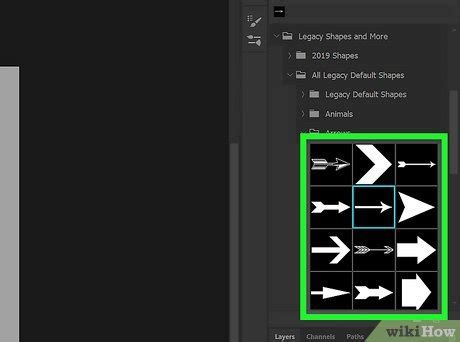 Photoshop layers showing arrow with added feathers