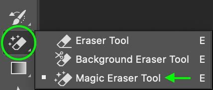 Photoshop Eraser Tool used on image edge