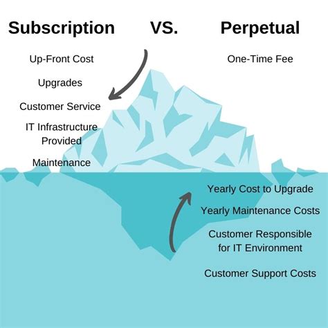 Perpetual License vs Subscription comparison graphic