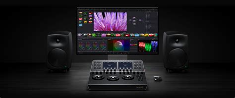 DaVinci Resolve Mini Panel with LCD screens showing parameters