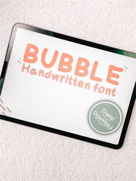Example of a bubbly handwriting font in Procreate