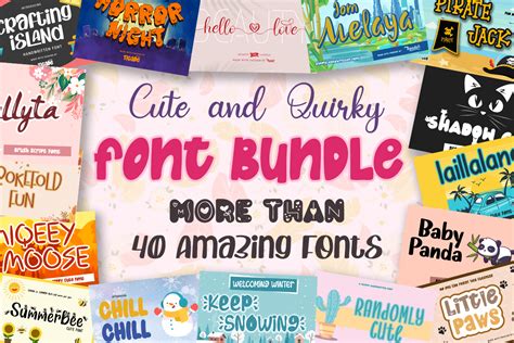 Examples of cute and quirky fonts in Procreate