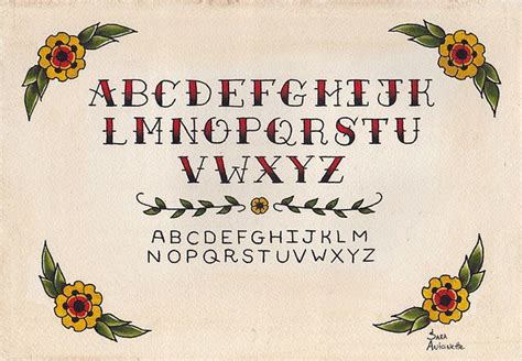 American Traditional tattoo lettering example