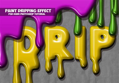 Photoshop drip effect example