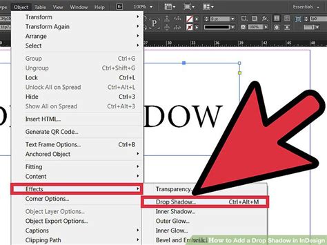 InDesign Drop Shadow settings dialog box with high blur value