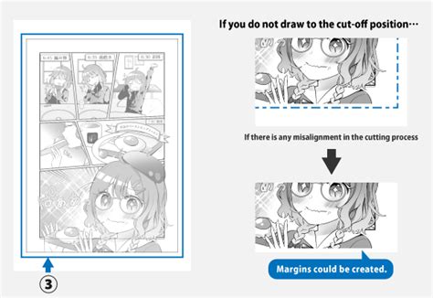Illustration of a manga manuscript template in ibisPaint